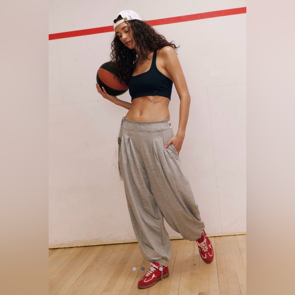 Free People FP Movement Jump Start Joggers in Heather Grey